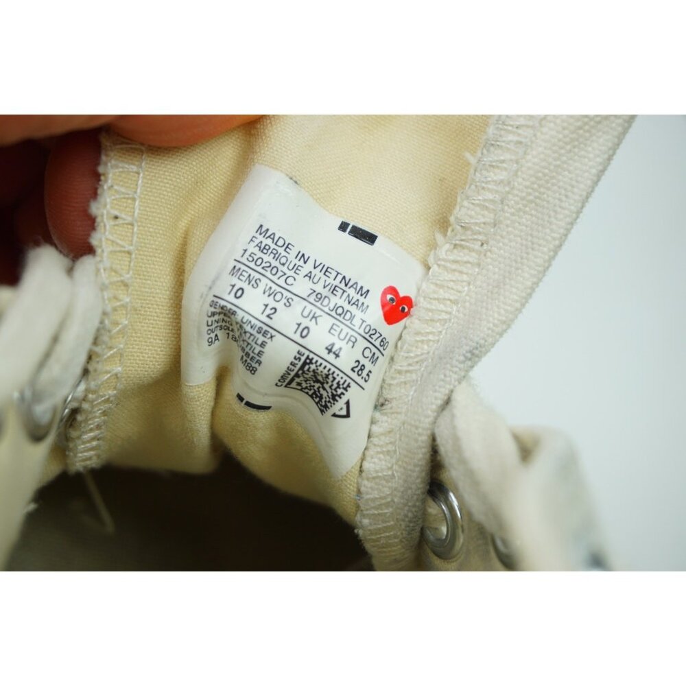 Converse Comme des Garcons Play Low Canvas Shoes Size 10 Men's - Picture 8 of 9